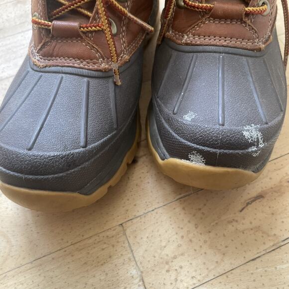 L.L Bean women’s Hiking Outdoor Leather Boots Brown Duck Boots 7.5 M - Picture 9 of 16